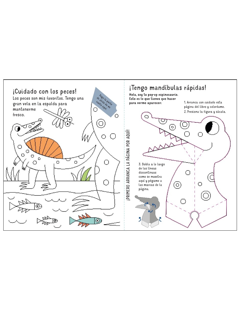 Libro Dinosaurios - Diseña tu propio libro pop up para colorear de Varios autores 5