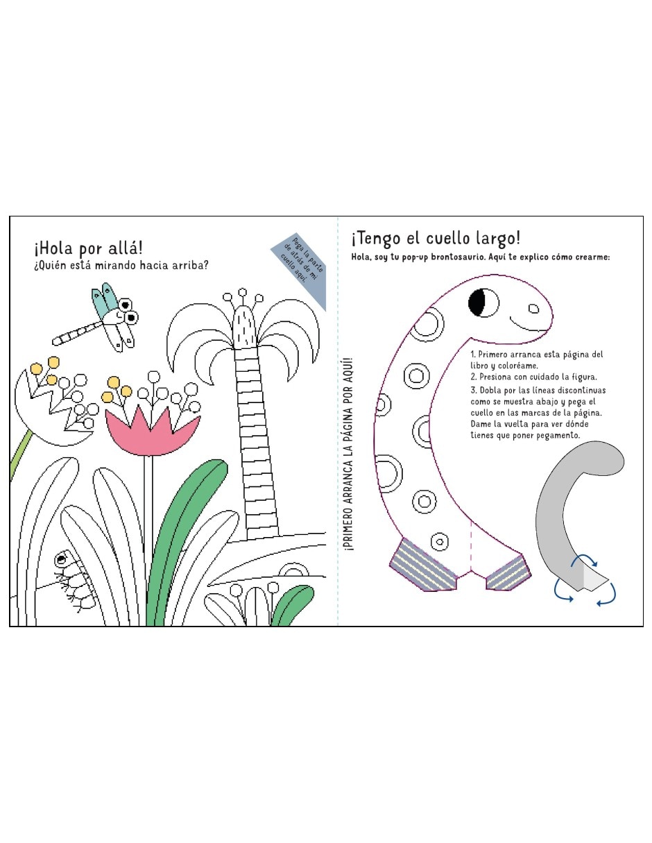 Libro Dinosaurios - Diseña tu propio libro pop up para colorear de Varios autores 7