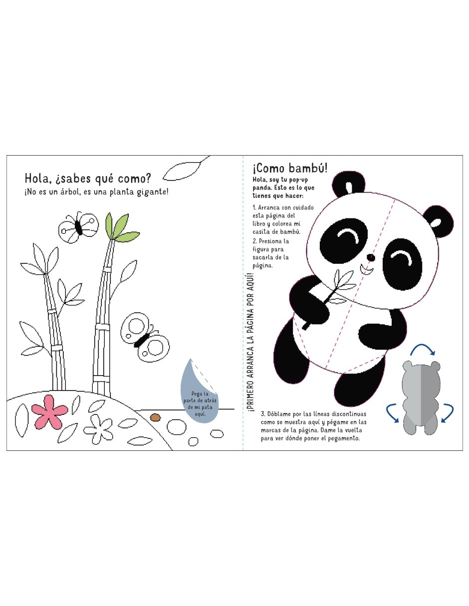 Libro animales diseña tu propio libro pop up para colorear de varios autores 4