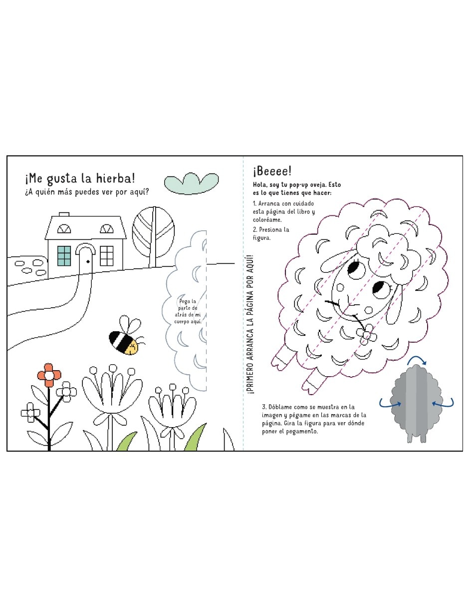 Libro animales diseña tu propio libro pop up para colorear de varios autores 6