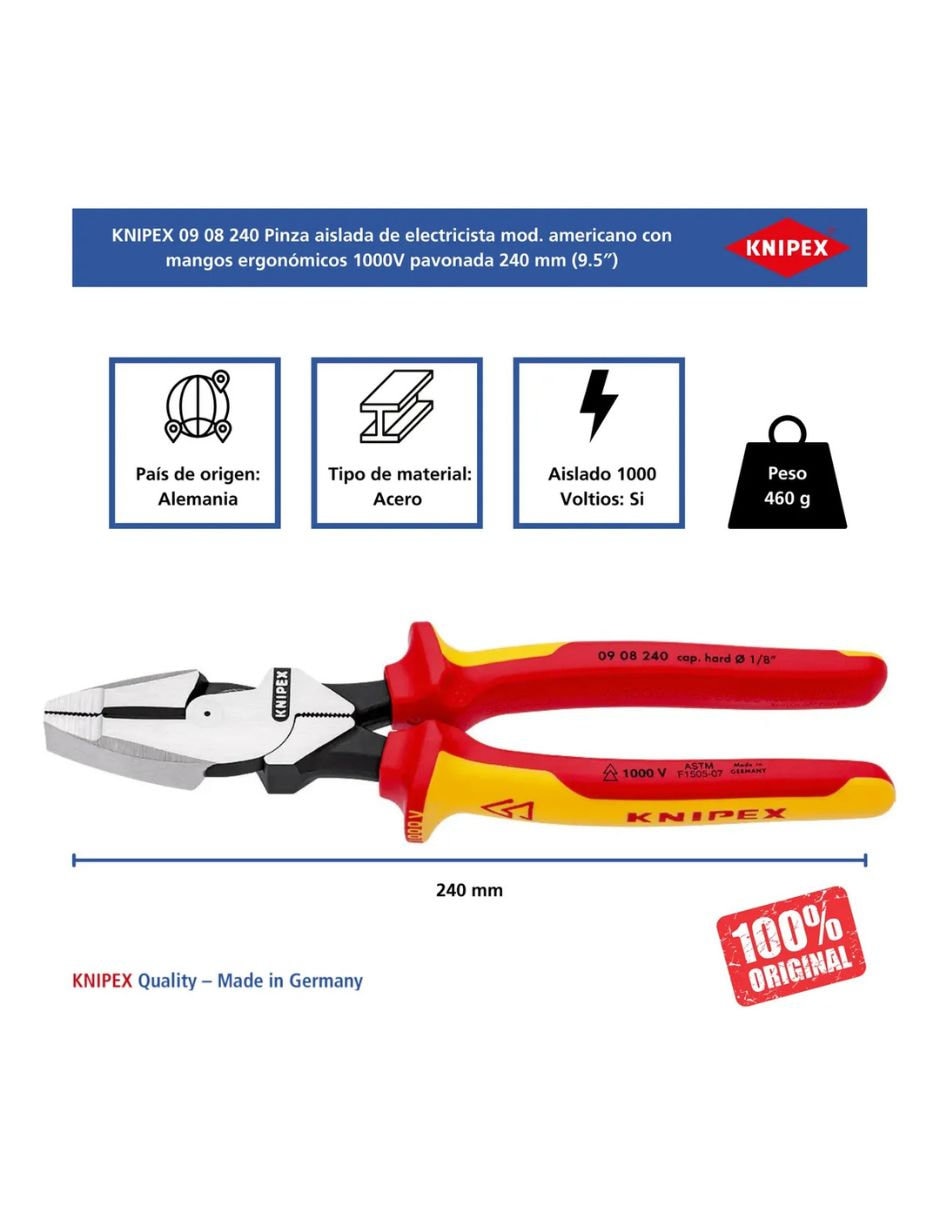 Pinza de electricista Knipex modelo americano