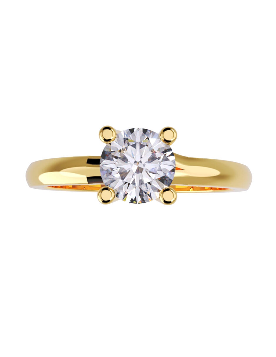 Anillo de compromiso de Oro amarillo 14 k Amore Mio