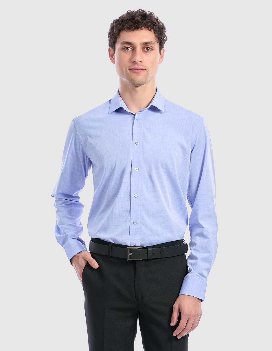 Camisa formal de bambú manga larga para hombre Camisa formal de bambú manga larga para hombre
