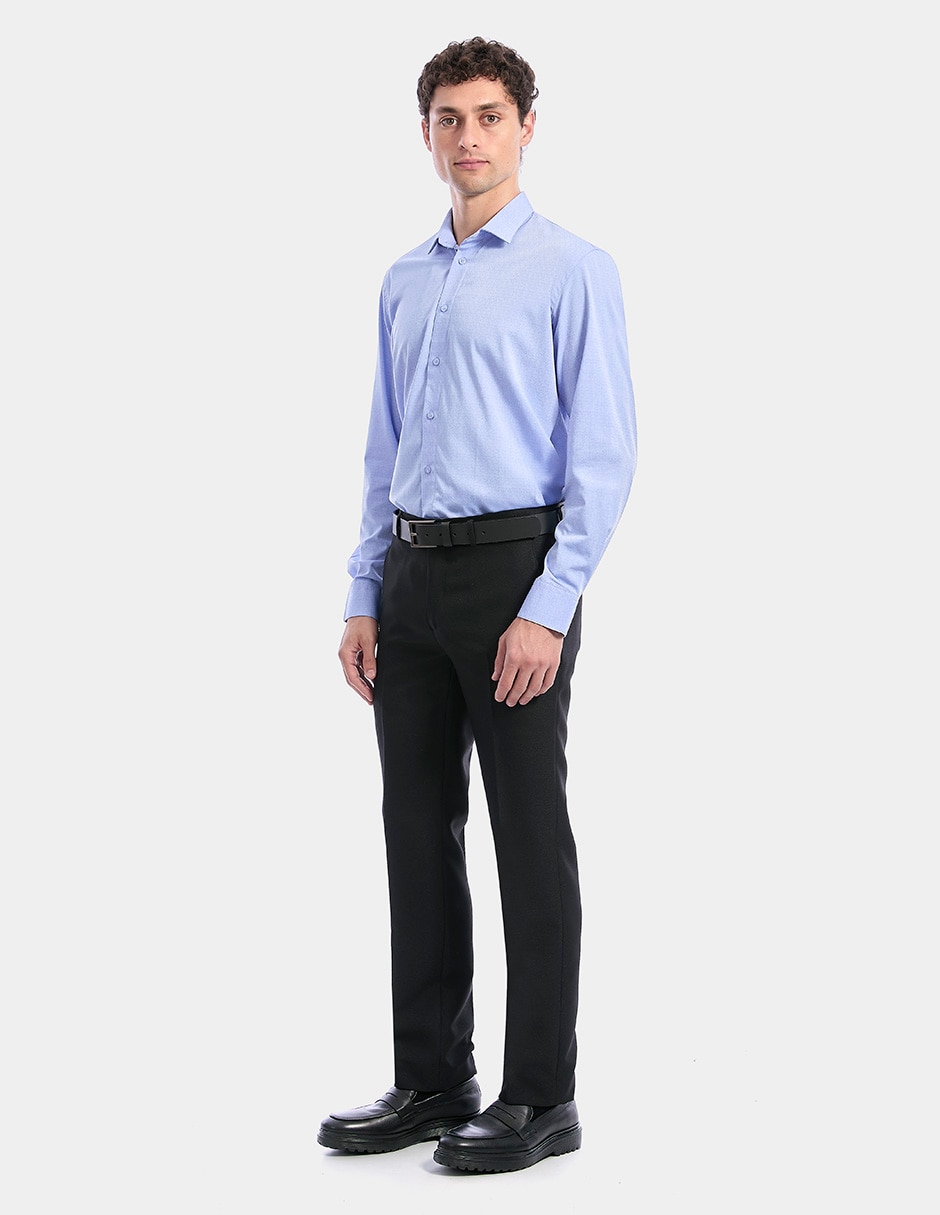 Camisa formal de bambú manga larga para hombre 2