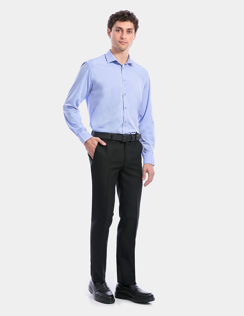 Camisa formal de bambú manga larga para hombre 5