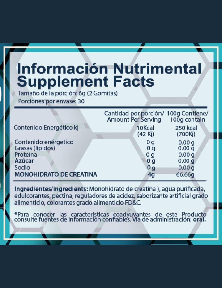 Gummies Alpha Nutrition con creatina sabor moras