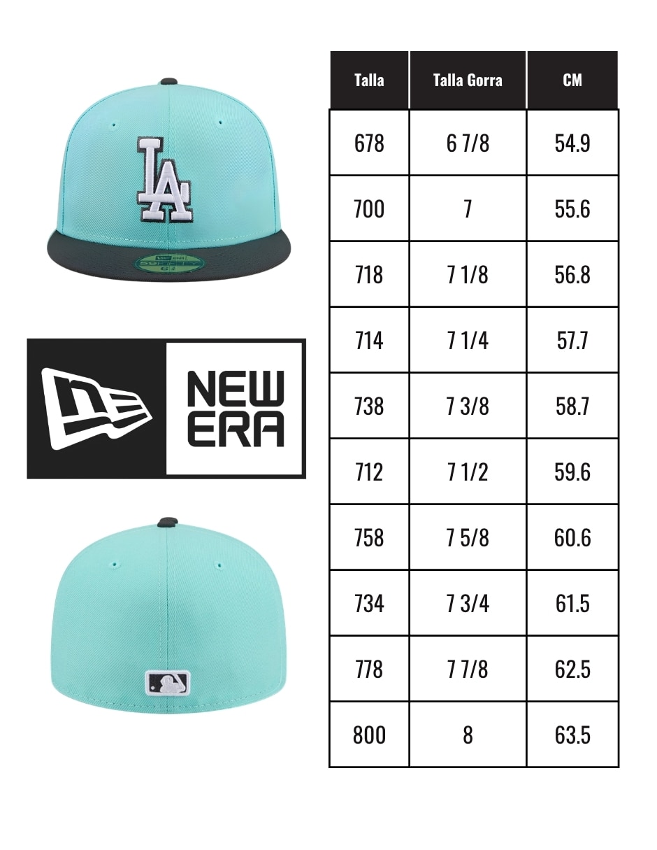 Gorra visera plana cerrada para béisbol New Era Los Angeles Dodgers unisex