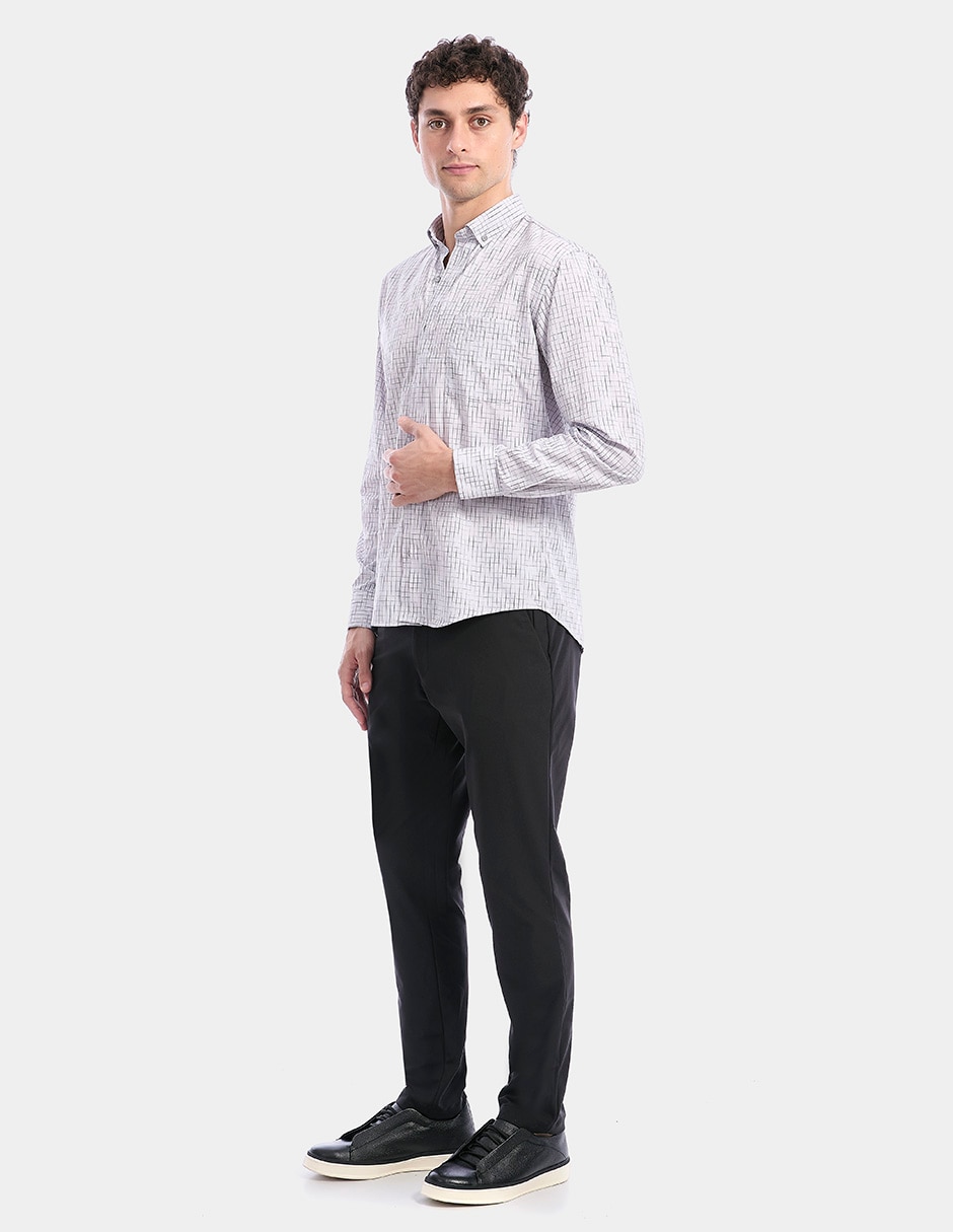 Camisa casual de manga larga para hombre 3