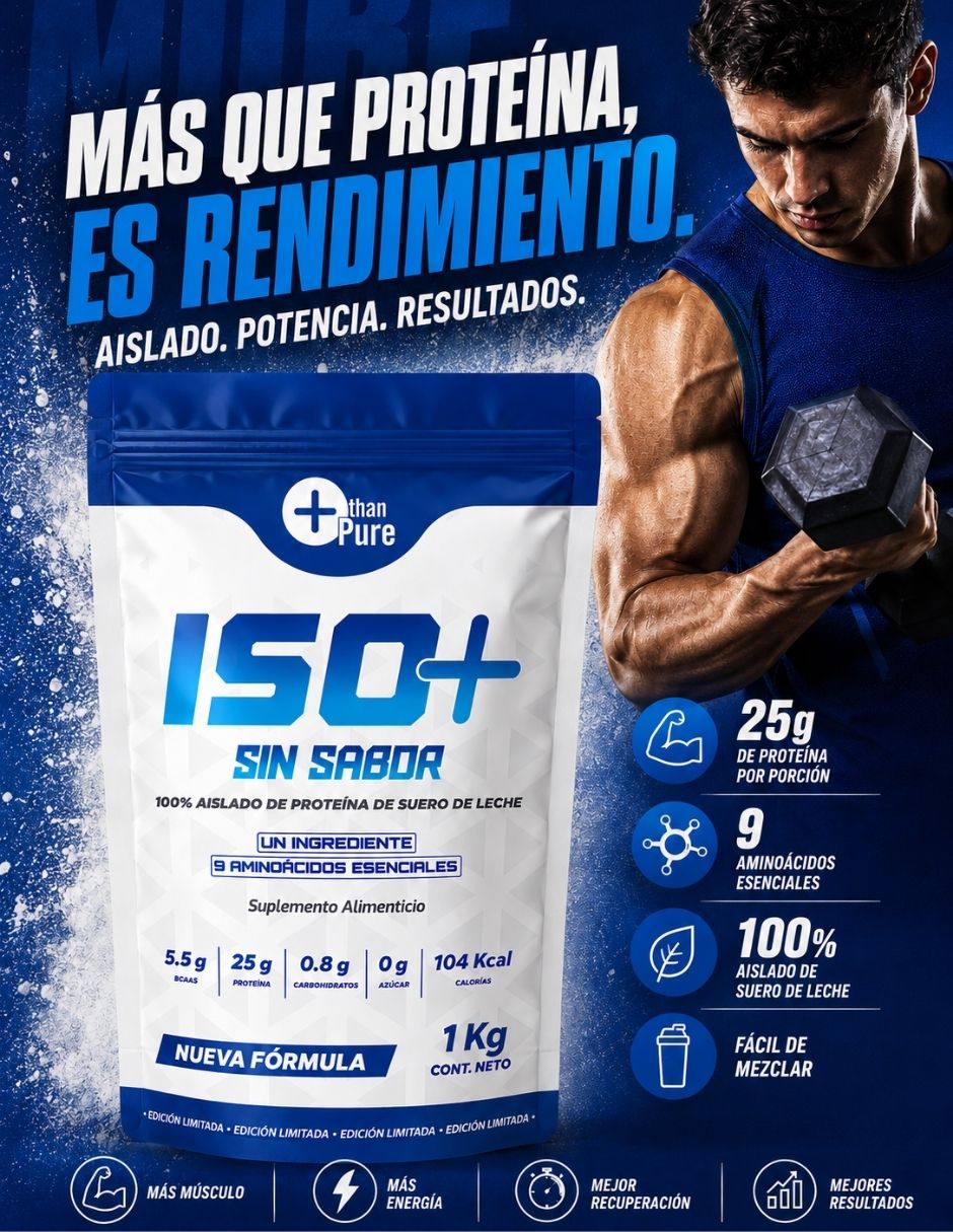 Iso+ con proteína de suero de leche aislado de 1 kg 5