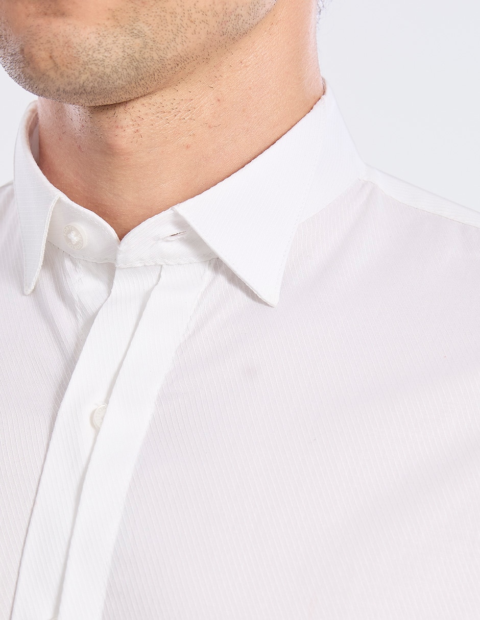 Camisa etiqueta de manga larga para hombre 4