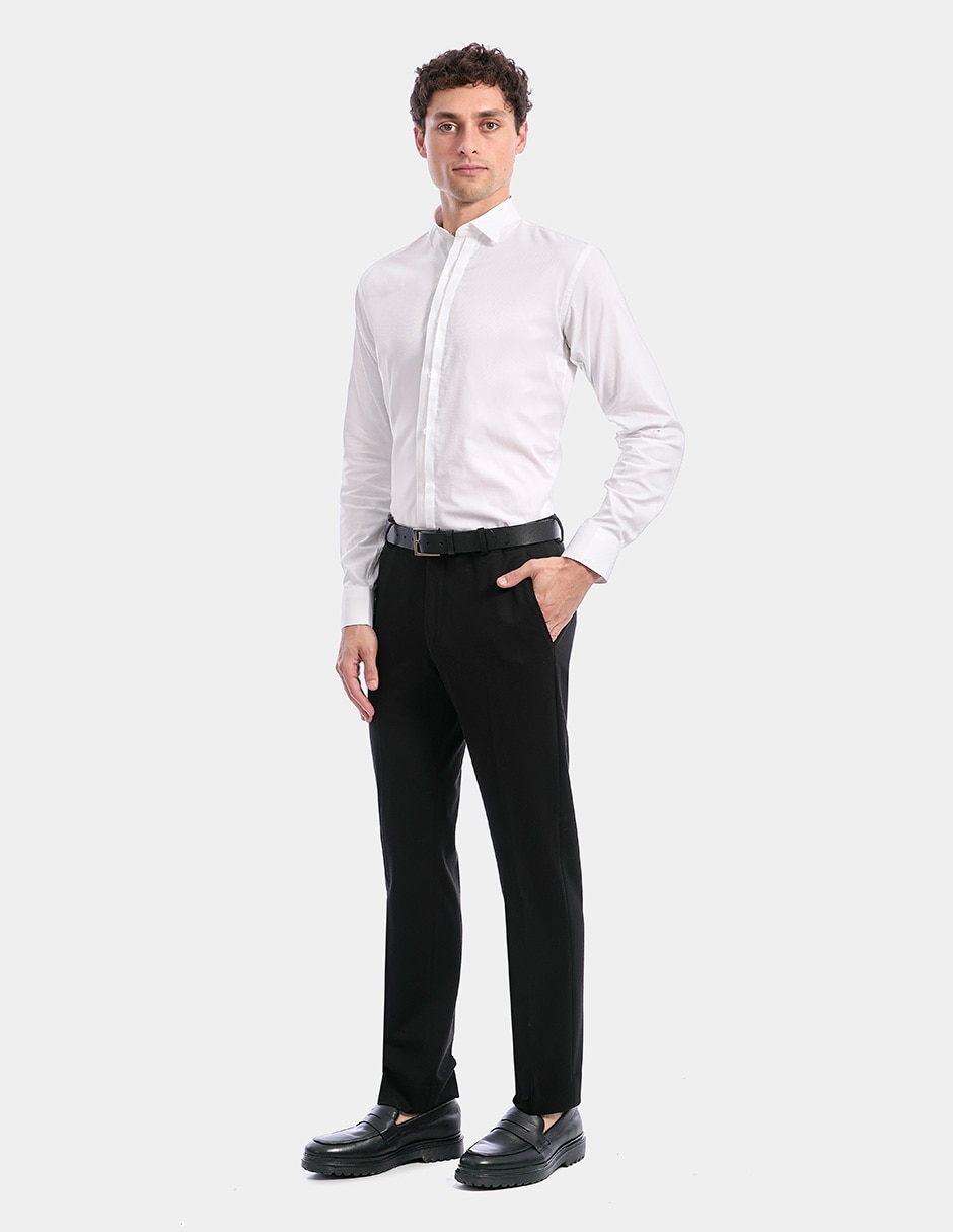Camisa etiqueta de manga larga para hombre 7