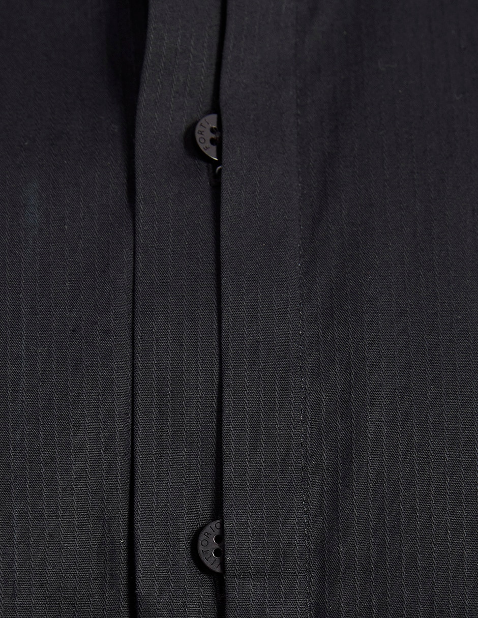 Camisa etiqueta vittorio forti de manga larga para hombre