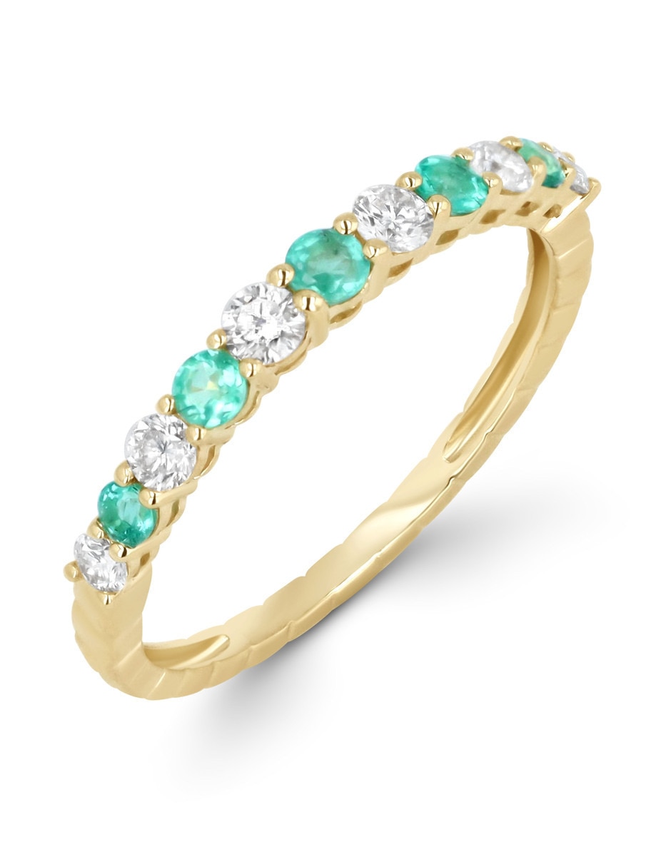 Churumbela de oro amarillo 14 K Joyerías Bizzarro diamante