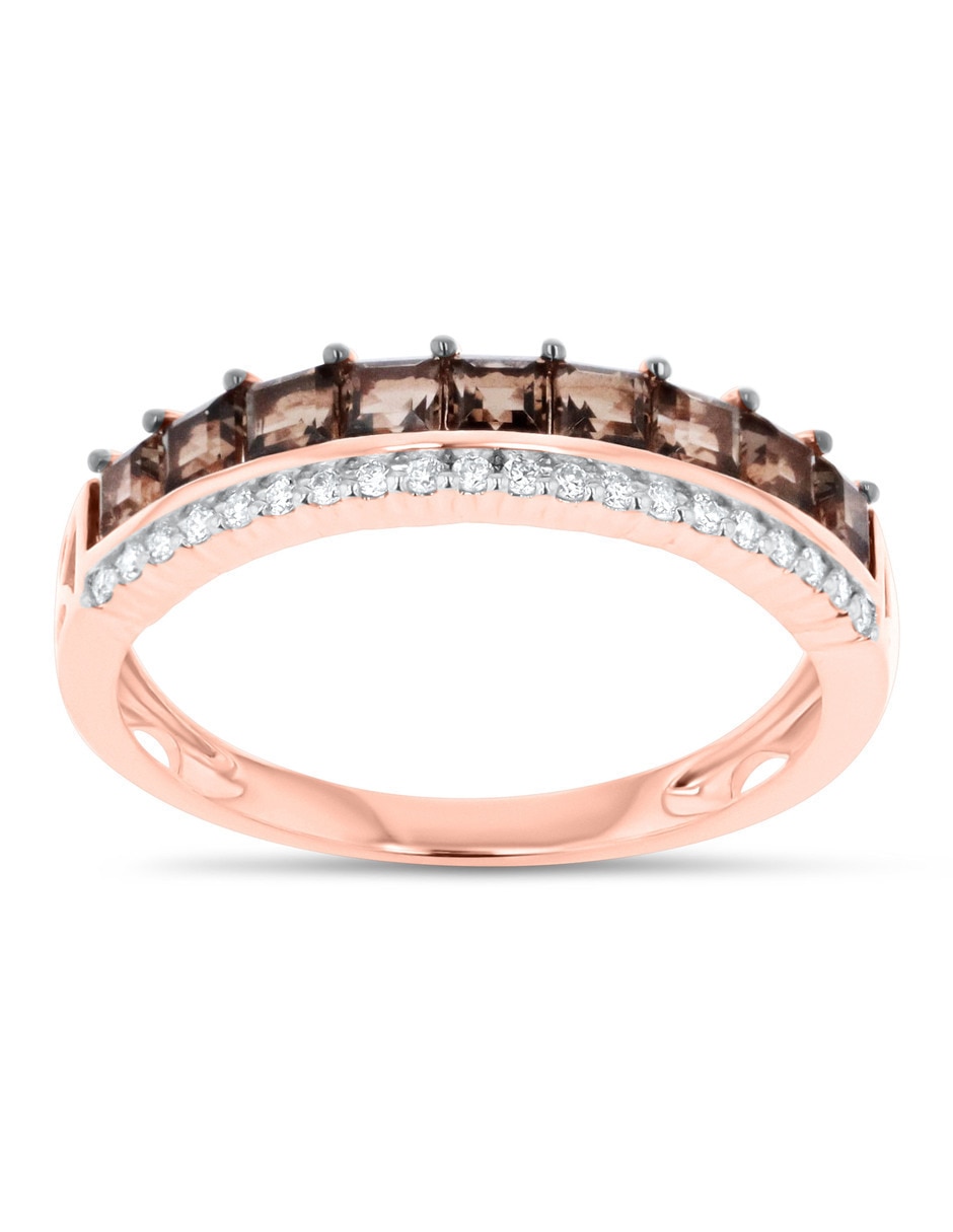 Churumbela de oro rosa 14 k diamante