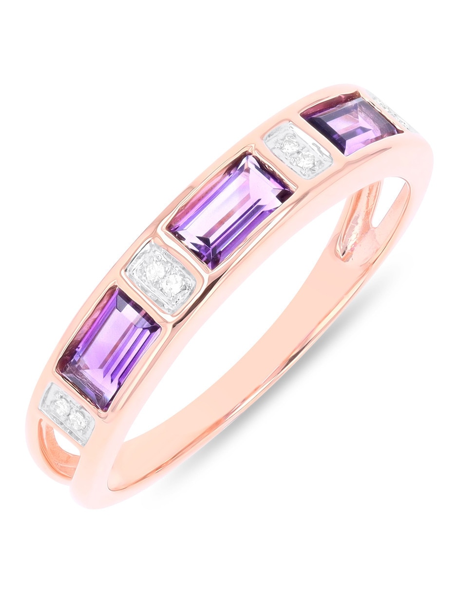Churumbela de oro rosa 14 K Joyerías Bizzarro diamante