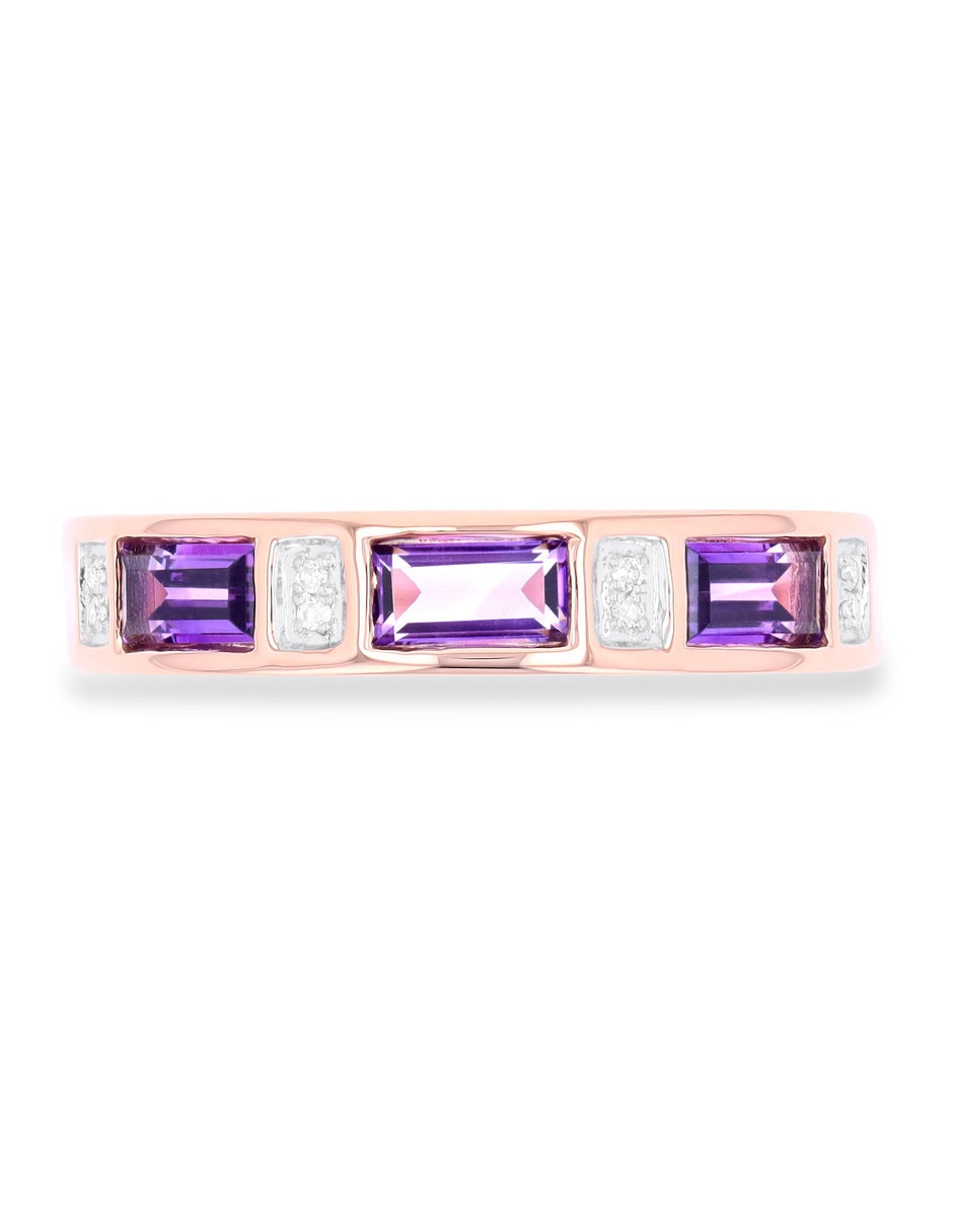 Churumbela de oro rosa 14 K Joyerías Bizzarro diamante