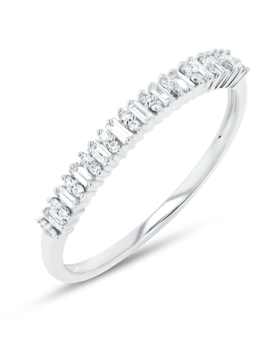 Churumbela de oro blanco 14 K Joyerías Bizzarro diamante