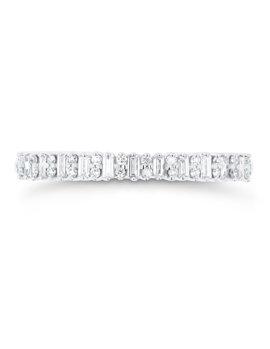 Churumbela de oro blanco 14 K Joyerías Bizzarro diamante