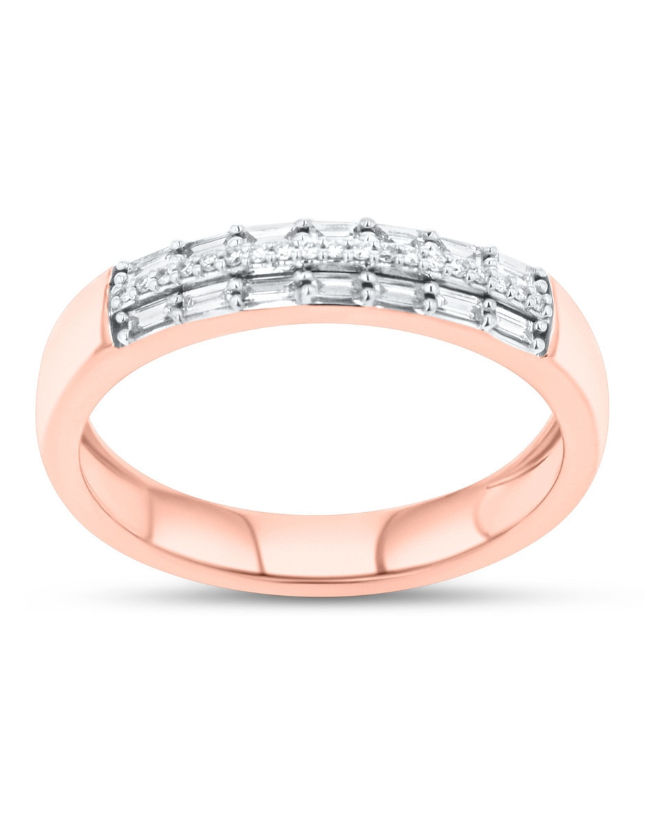 Churumbela de oro rosa 14 K diamante
