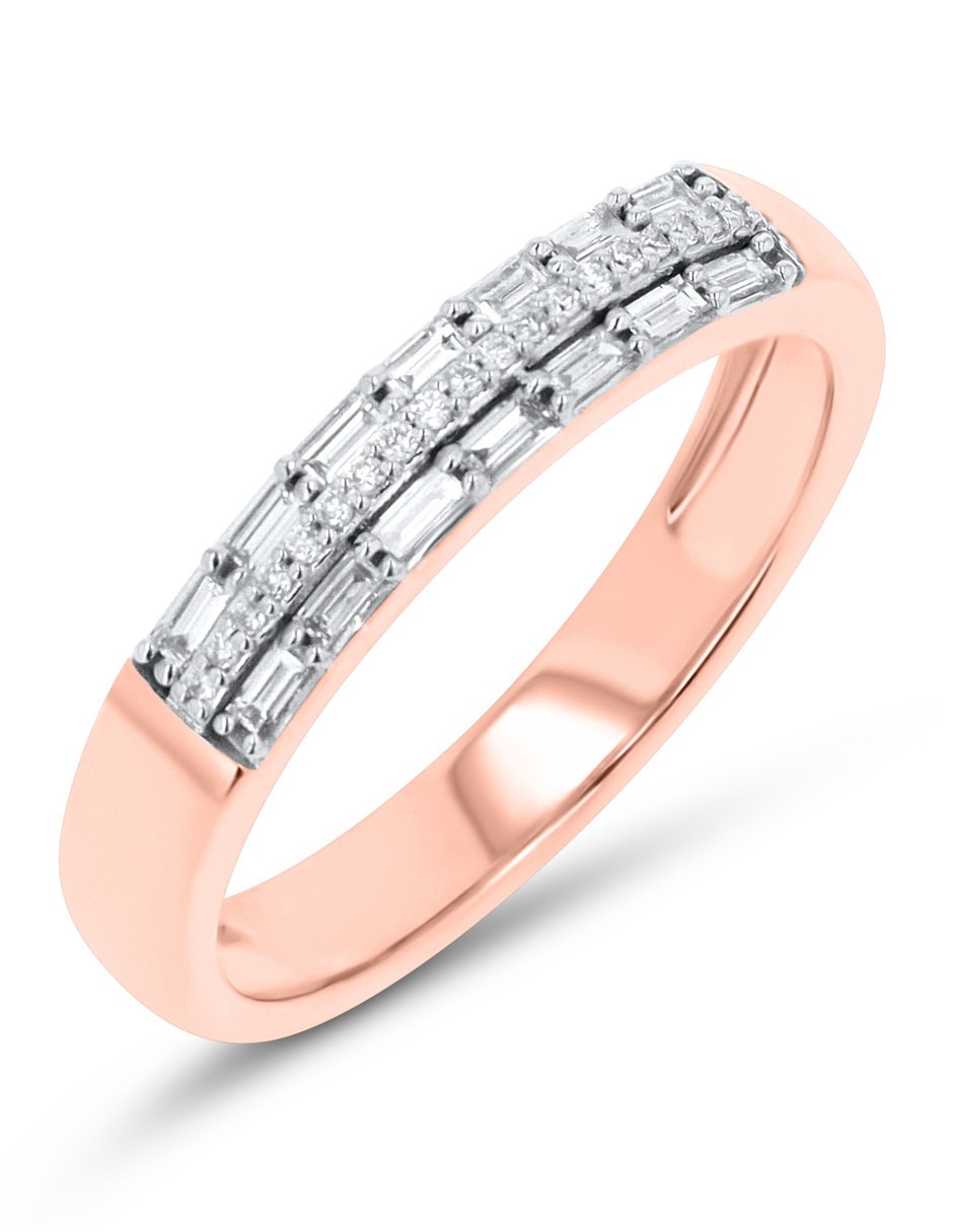 Churumbela de oro rosa 14 K Joyerías Bizzarro diamante