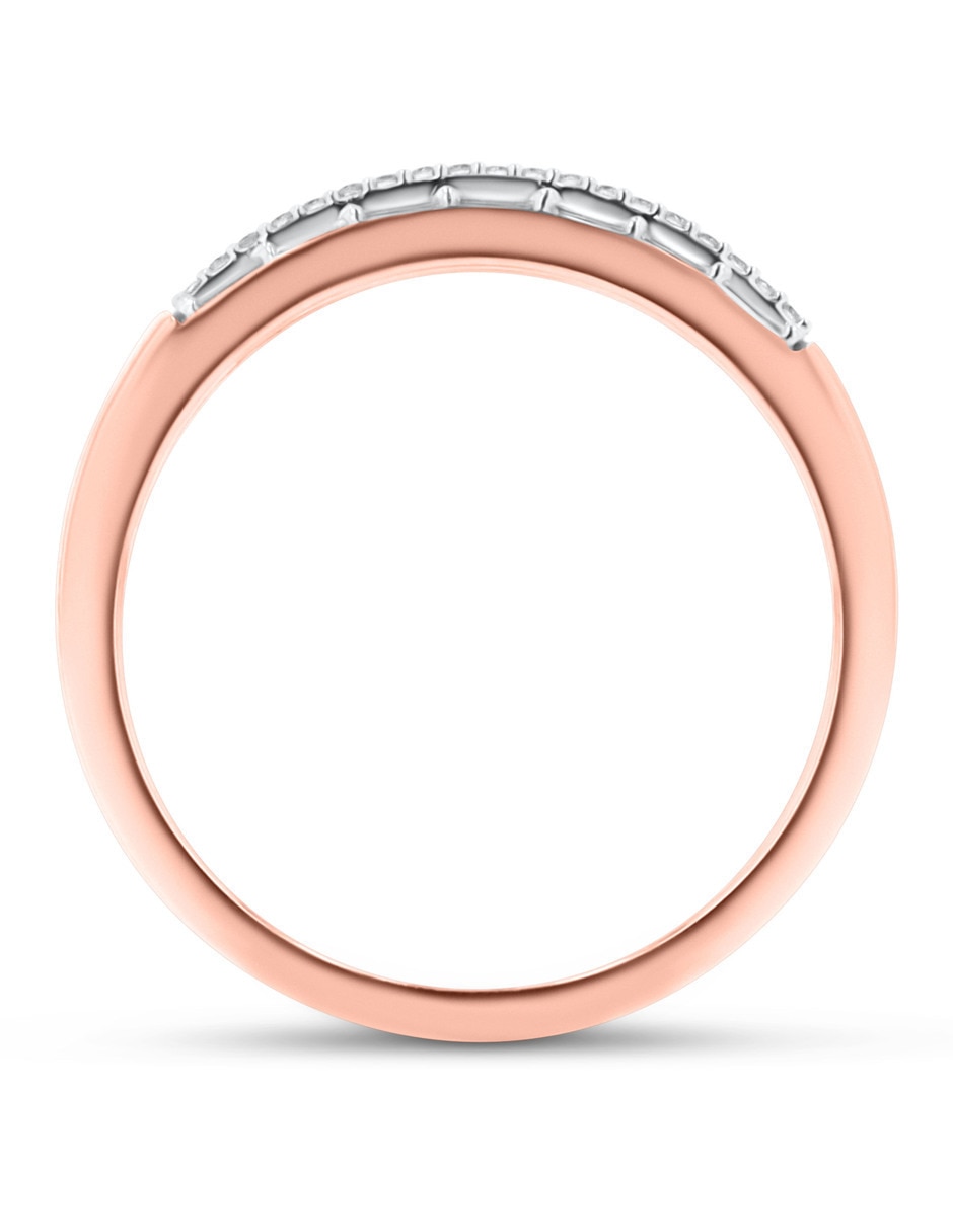 Churumbela de oro rosa 14 K Joyerías Bizzarro diamante
