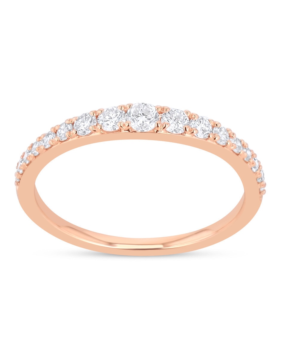 Churumbela de oro rosa 14 K Joyerías Bizzarro diamante