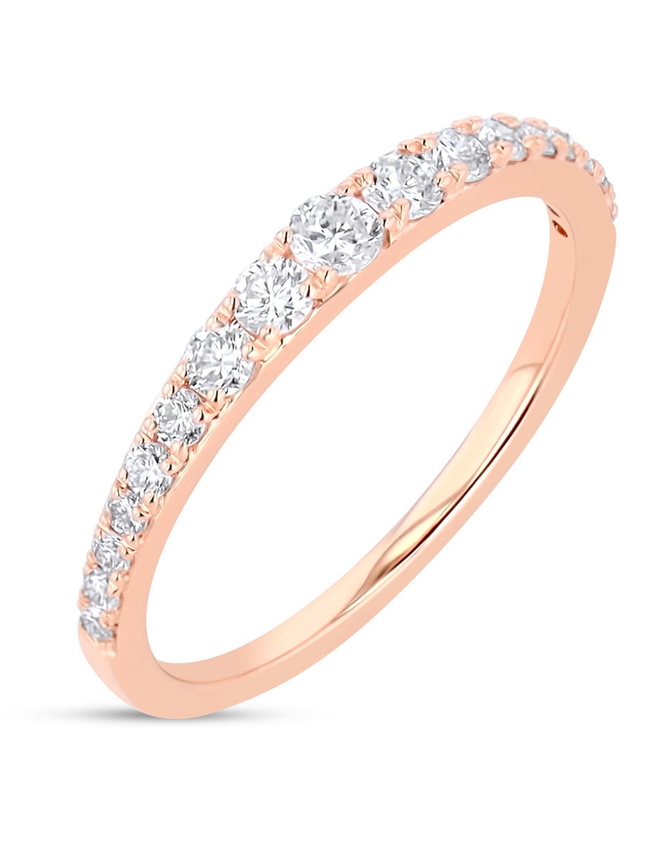 Churumbela de oro rosa 14 K Joyerías Bizzarro diamante