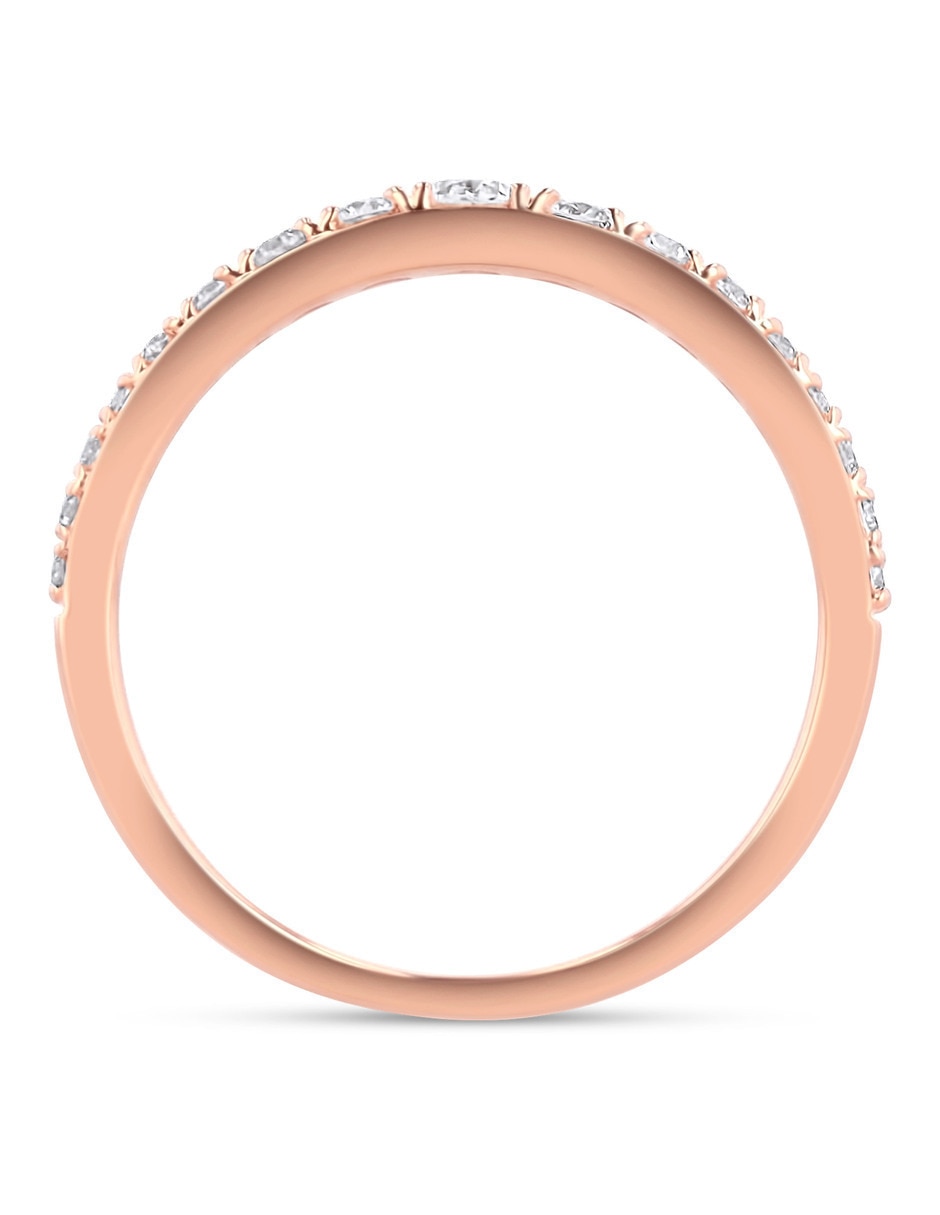 Churumbela de oro rosa 14 K Joyerías Bizzarro diamante