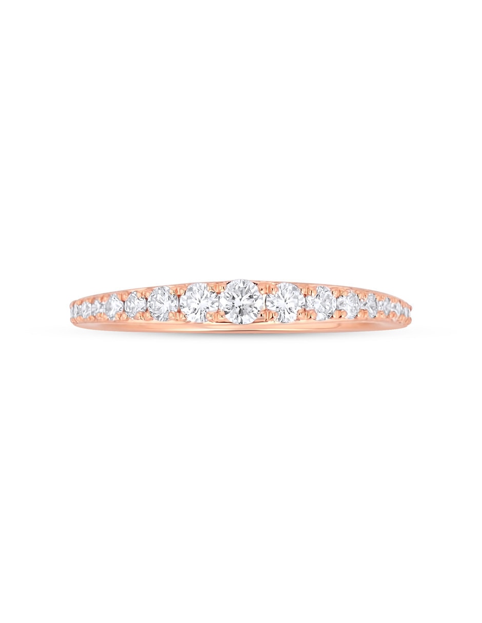 Churumbela de oro rosa 14 K Joyerías Bizzarro diamante