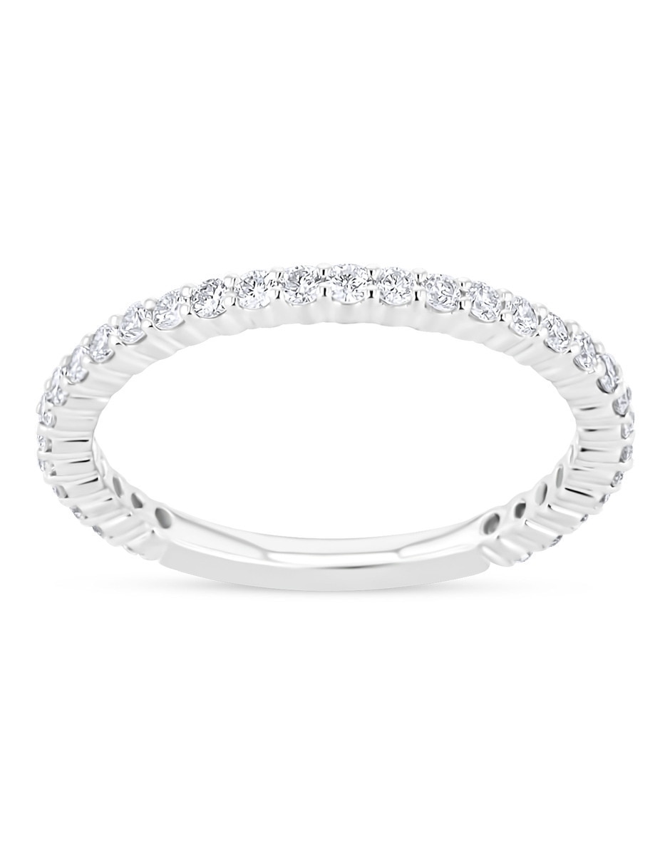 Churumbela de oro blanco 14 K diamante