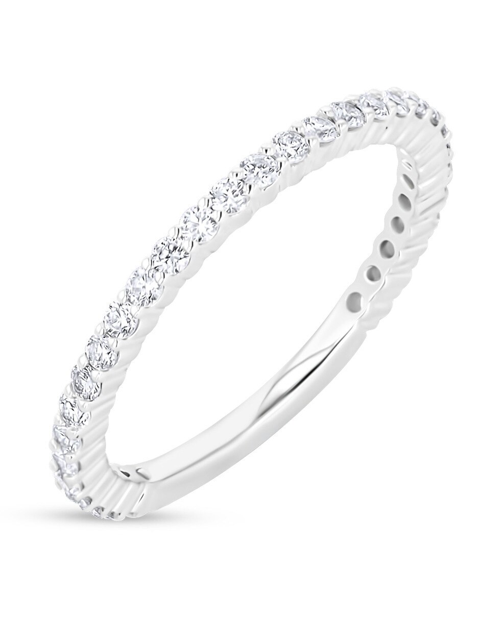 Churumbela de oro blanco 14 k diamante 5