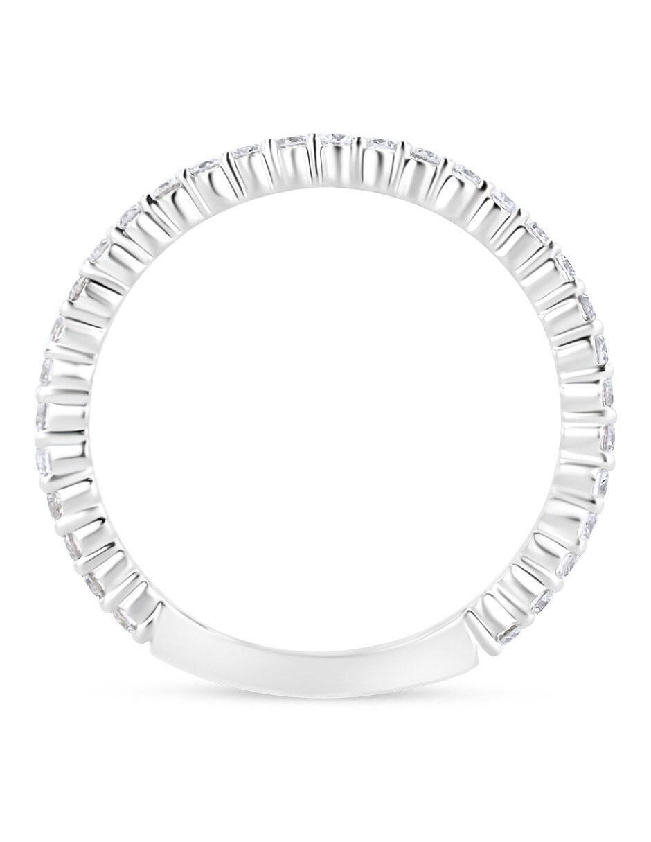 Churumbela de oro blanco 14 k diamante