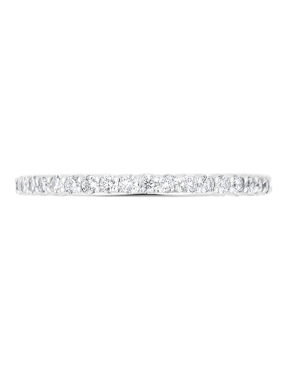 Churumbela de oro blanco 14 k diamante
