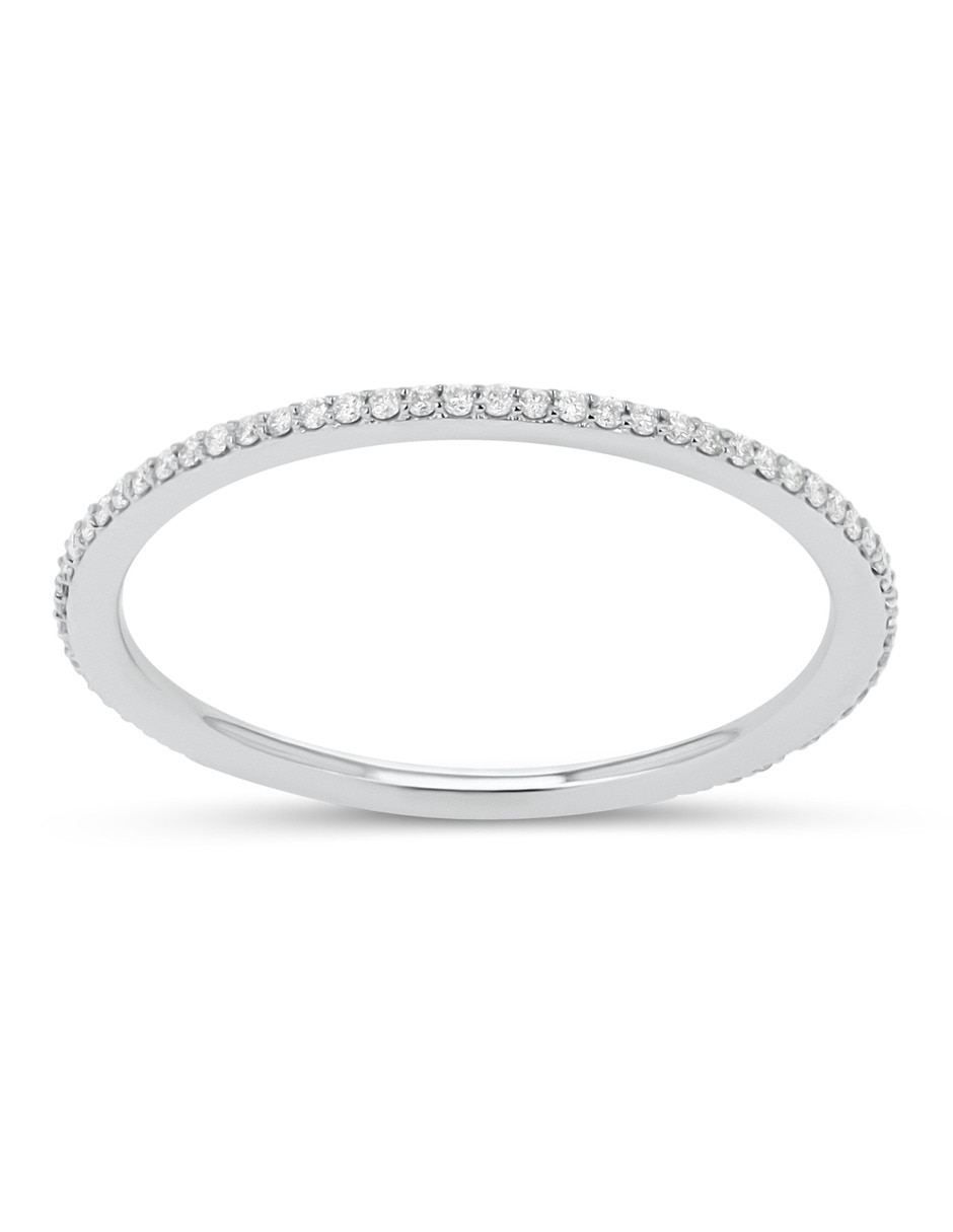 Churumbela de oro blanco 14 K Joyerías Bizzarro diamante