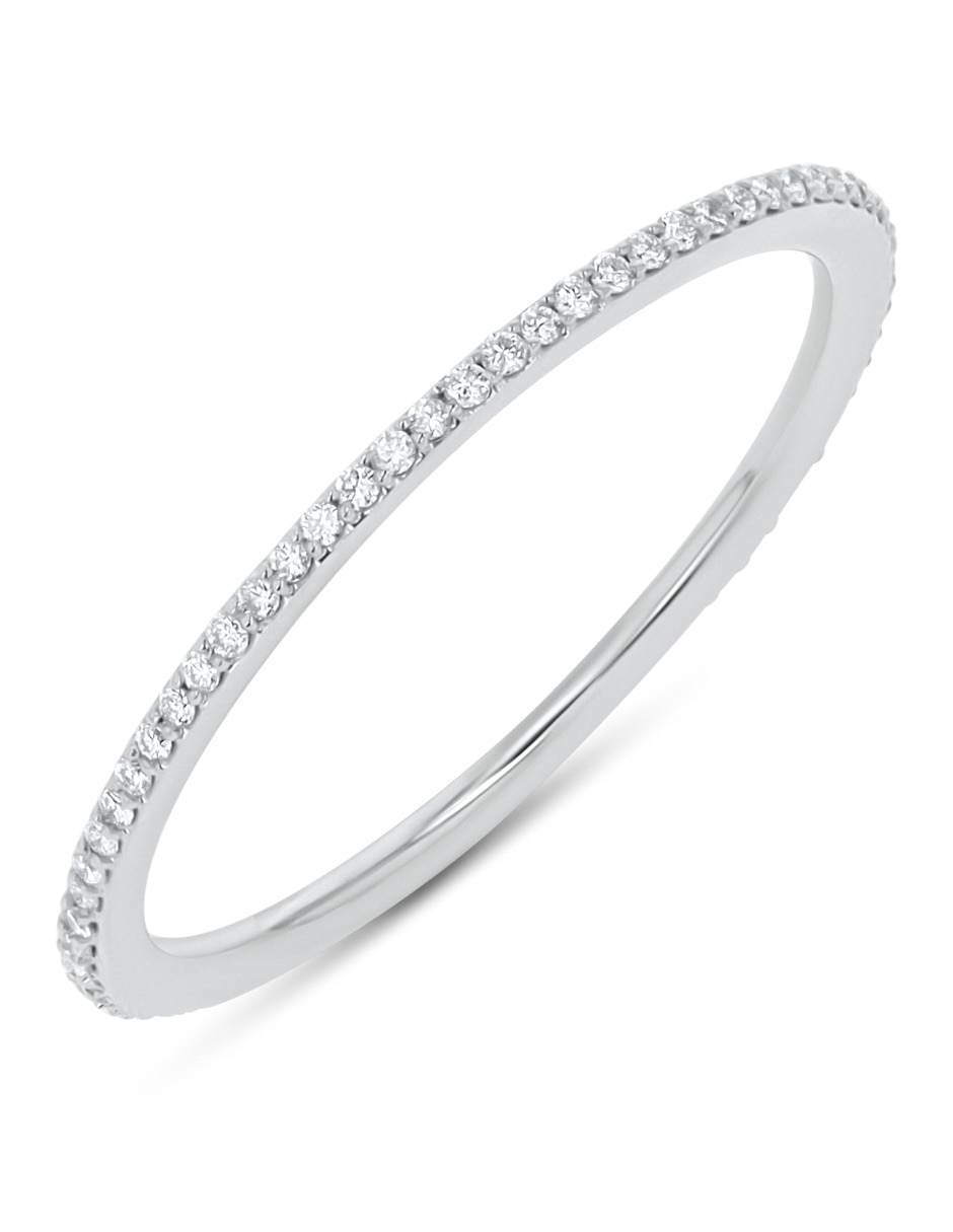 Churumbela de oro blanco 14 K Joyerías Bizzarro diamante