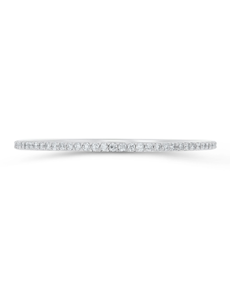 Churumbela de oro blanco 14 K Joyerías Bizzarro diamante