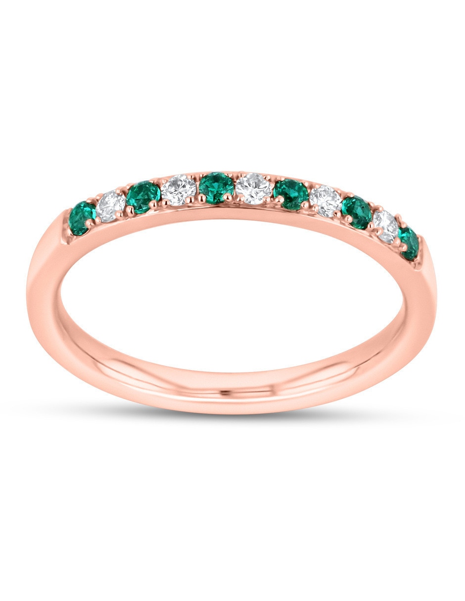 Churumbela de oro rosa 14 K Joyerías Bizzarro diamante