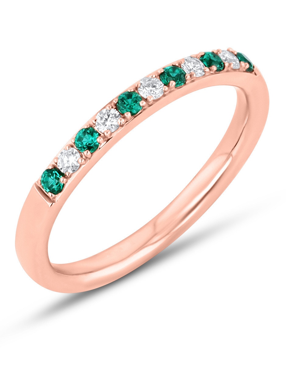 Churumbela de oro rosa 14 K Joyerías Bizzarro diamante