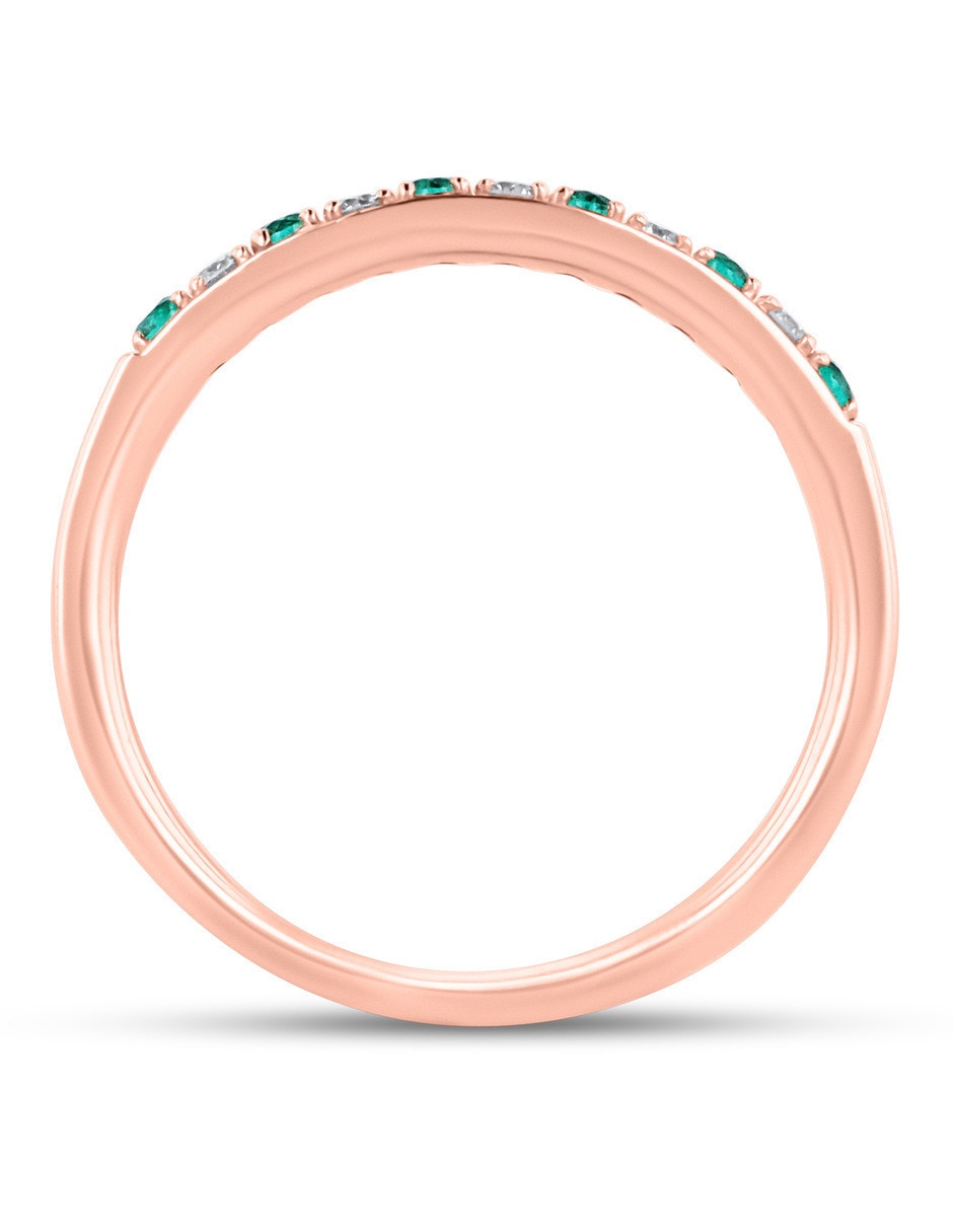 Churumbela de oro rosa 14 K Joyerías Bizzarro diamante