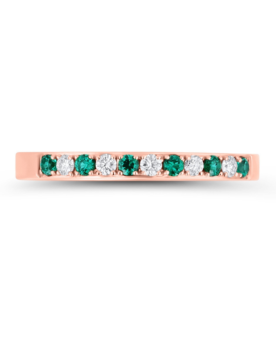 Churumbela de oro rosa 14 K Joyerías Bizzarro diamante