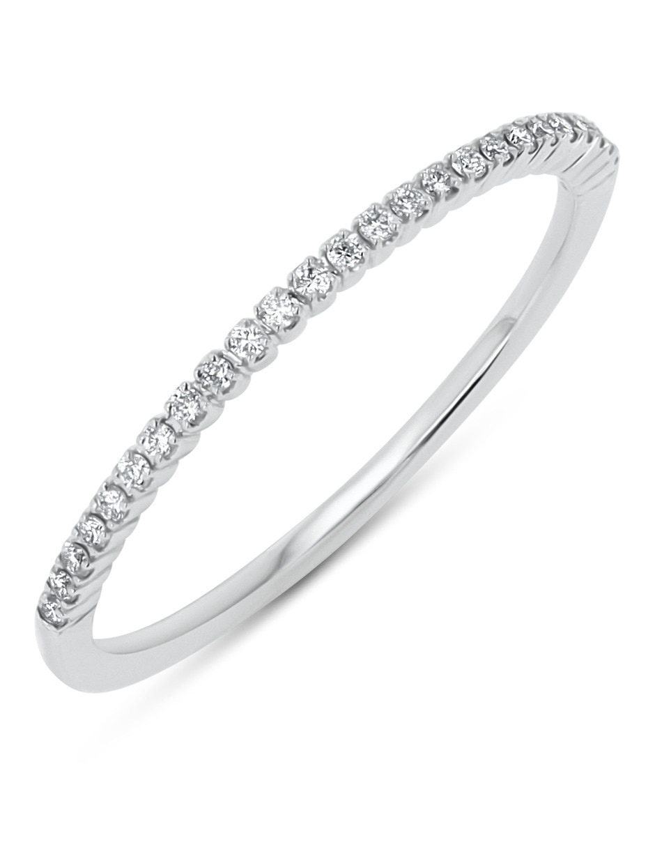 Churumbela de oro blanco 14 K Joyerías Bizzarro diamante