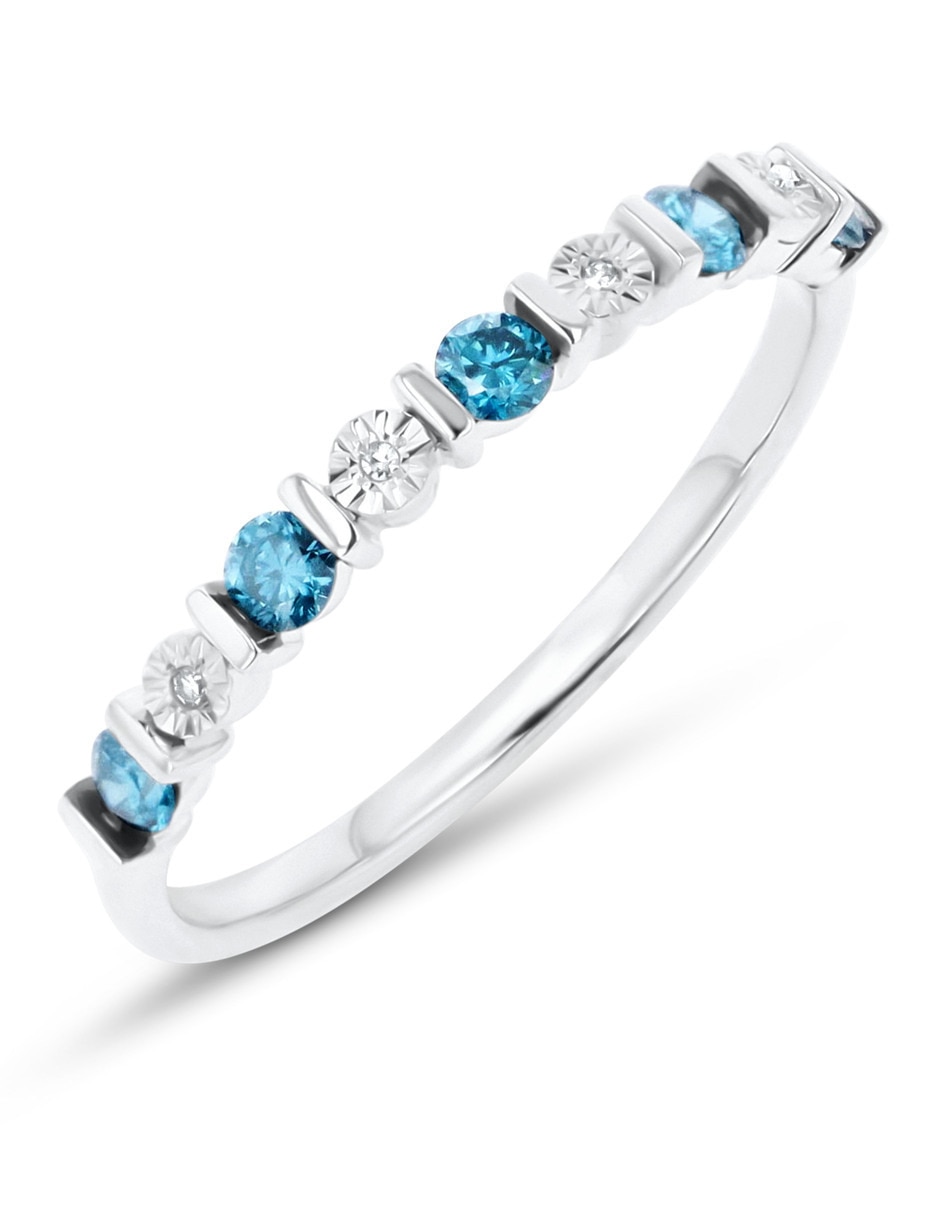 Churumbela de oro blanco 14 k diamante 5