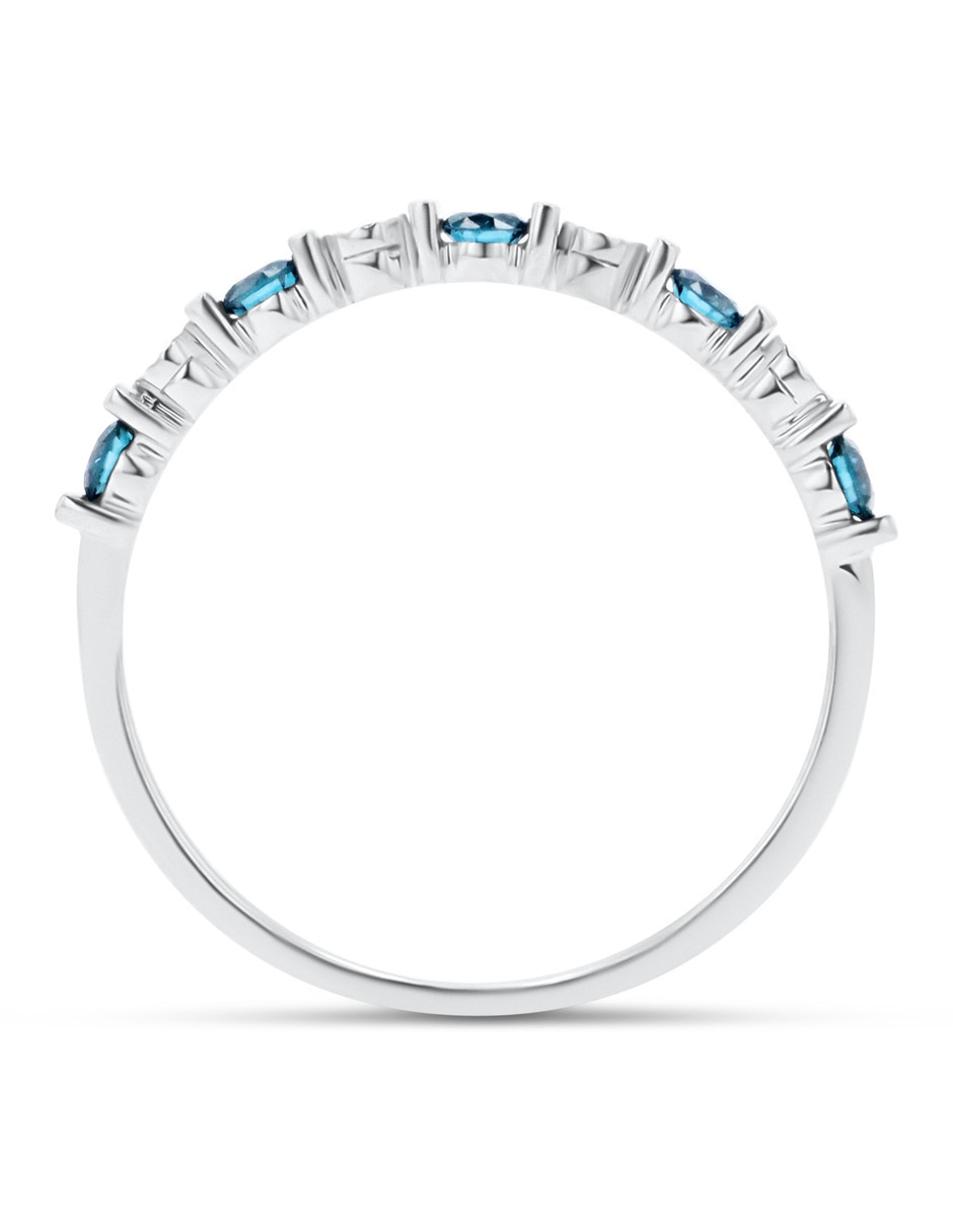 Churumbela de oro blanco 14 k diamante 4