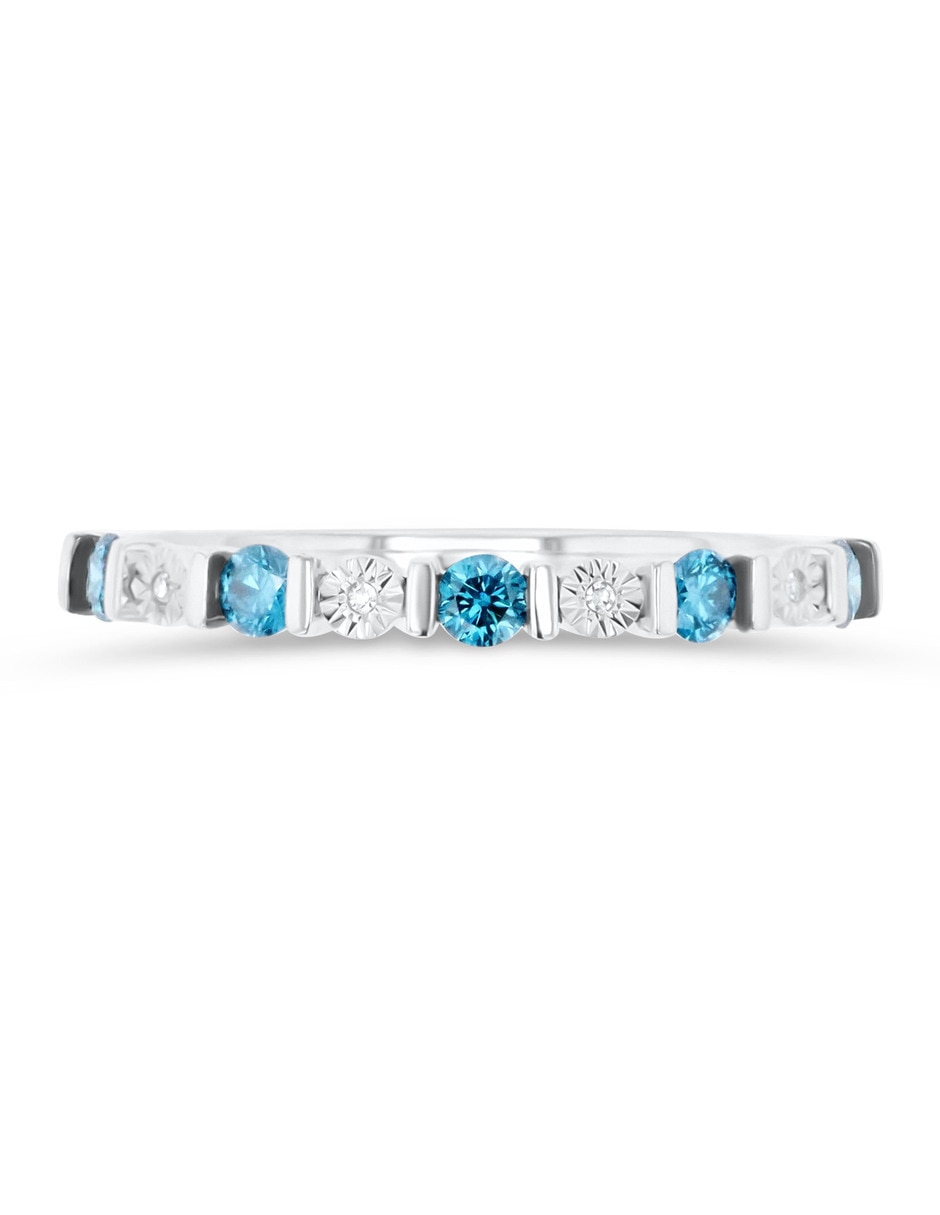 Churumbela de oro blanco 14 k diamante 2