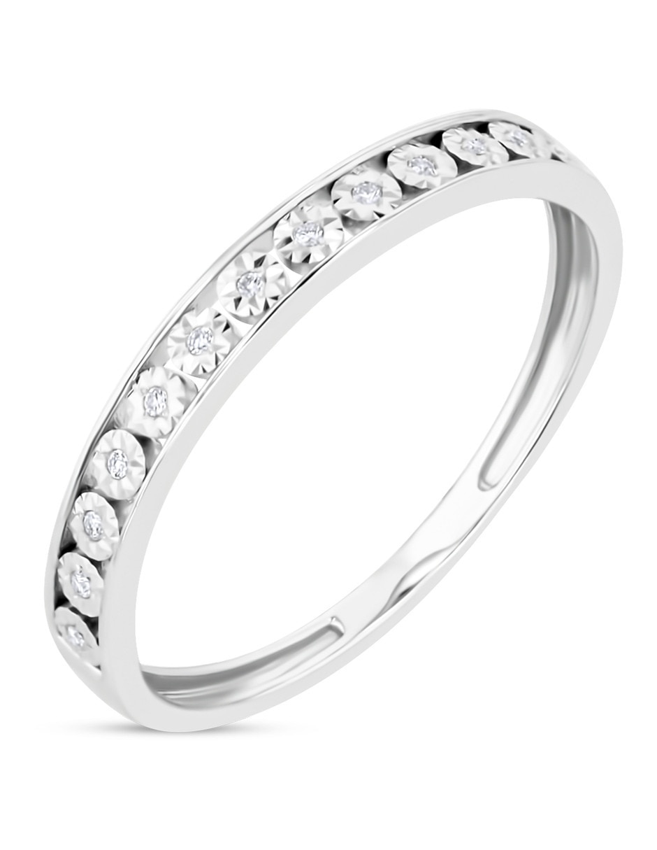 Churumbela de oro blanco 14 K Joyerías Bizzarro diamante