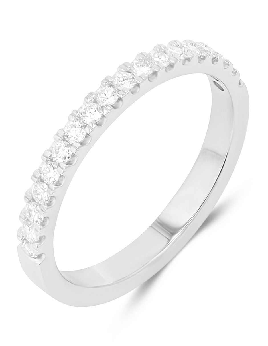 Churumbela de oro blanco 14 K diamante 2