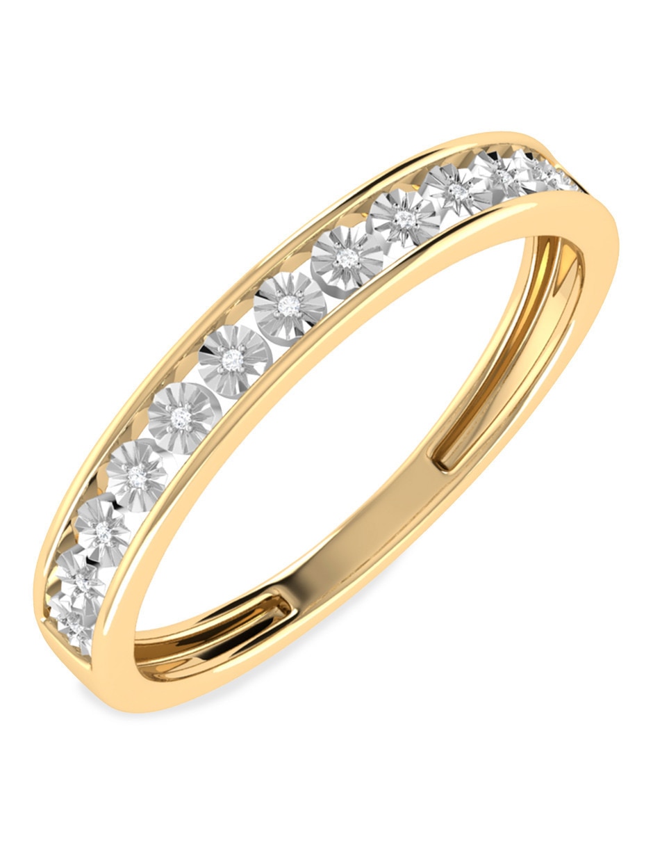 Churumbela de oro amarillo 14 K Joyerías Bizzarro diamante