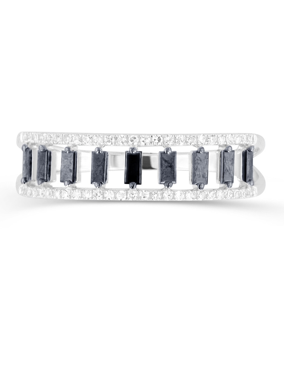 Churumbela de oro blanco 14 K Joyerías Bizzarro diamante