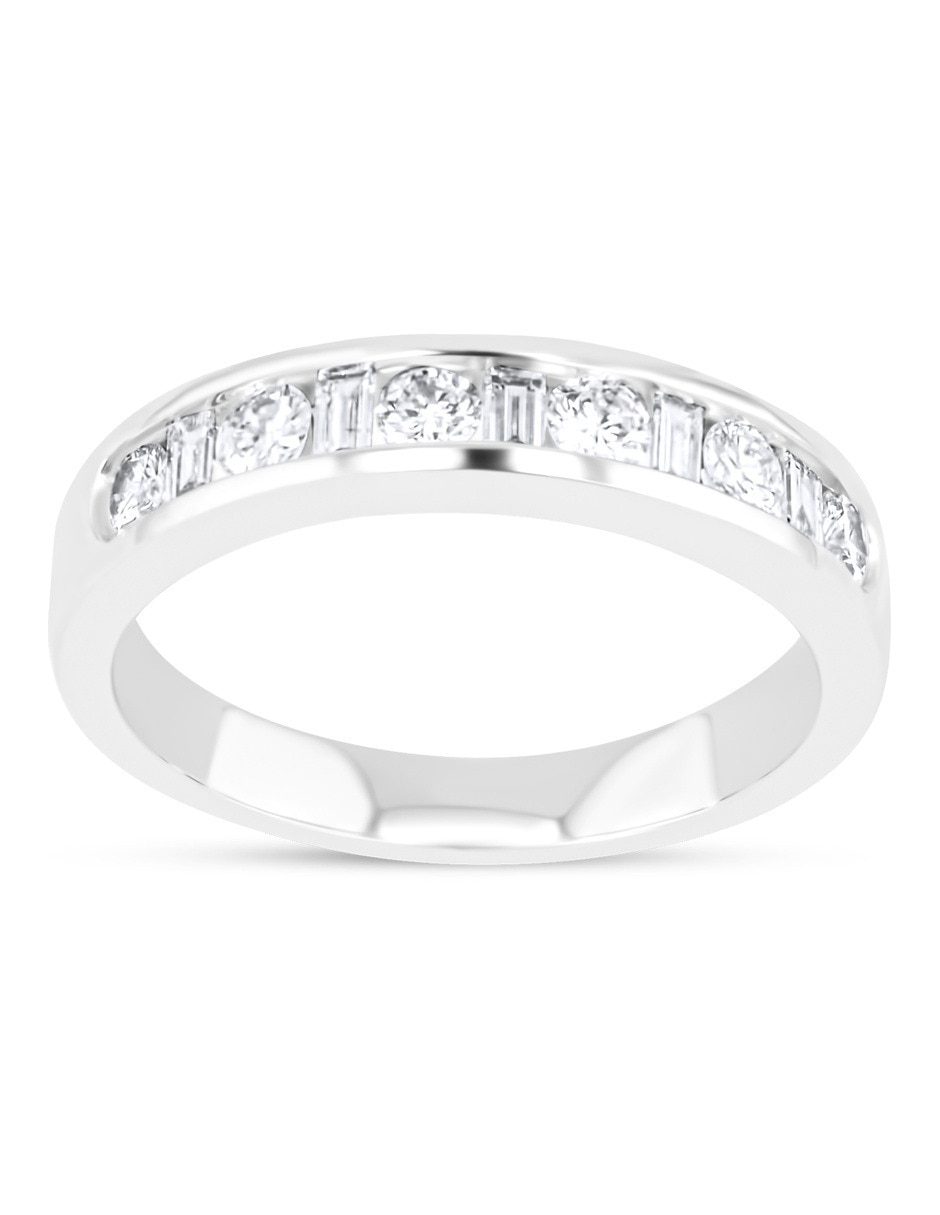 Churumbela de oro blanco 14 K Joyerías Bizzarro diamante
