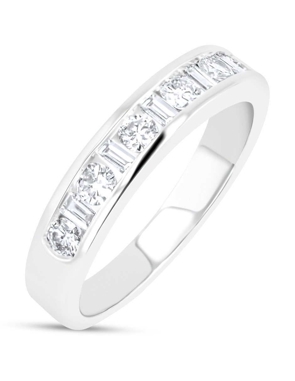 Churumbela de oro blanco 14 K Joyerías Bizzarro diamante